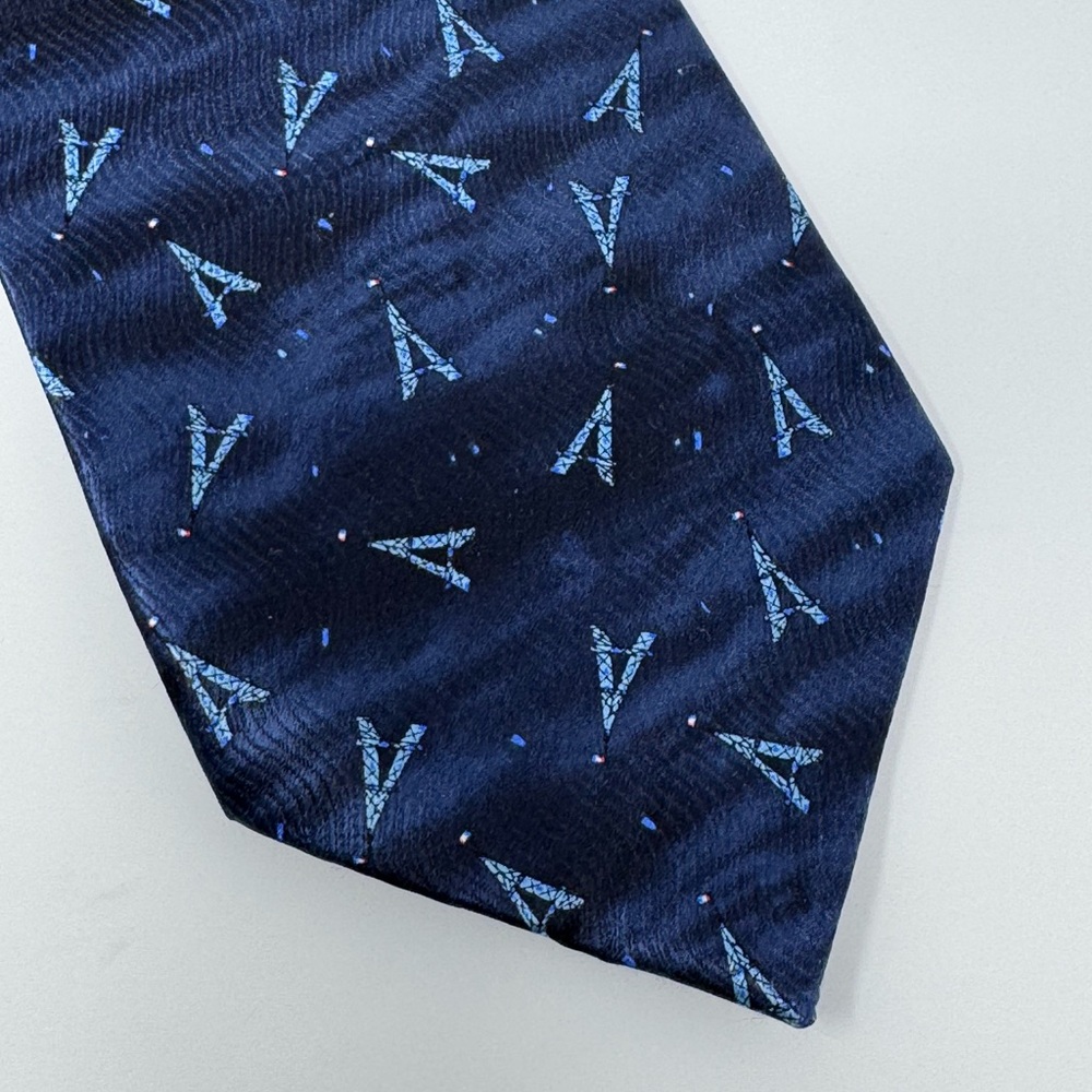 Roger L.‎ Paris Neck Tie, Eiffel Tower, Silk, Novelty, Abstract, Travel, France